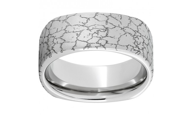 Serinium Square Band with Tectonic Laser Engraving