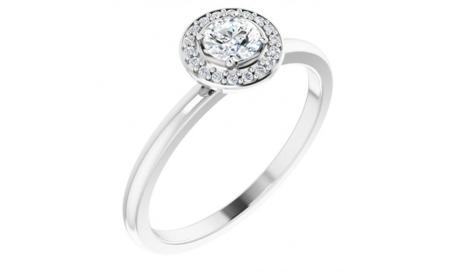 14K White 1/3 CTW Diamond Ring