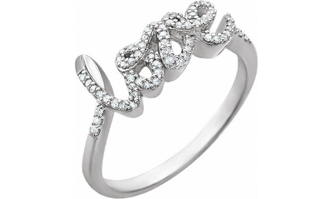 14K White 1/6 CTW Diamond Ring