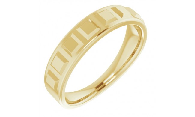 14K Yellow Geometric Ring