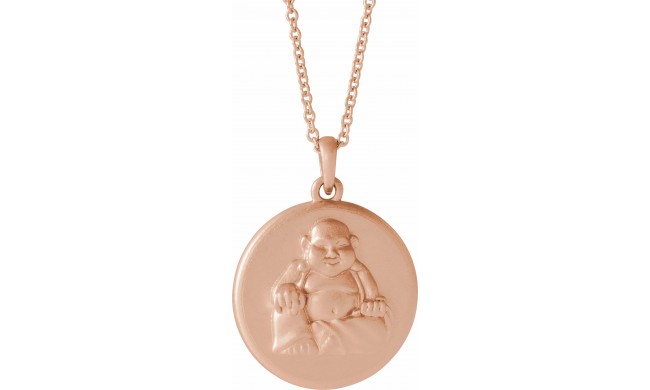 14K Rose Buddha 16-18 Necklace