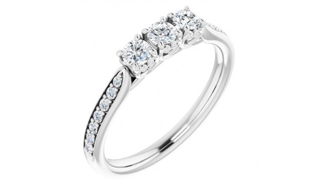 14K White 1/3 CTW Diamond Anniversary Band