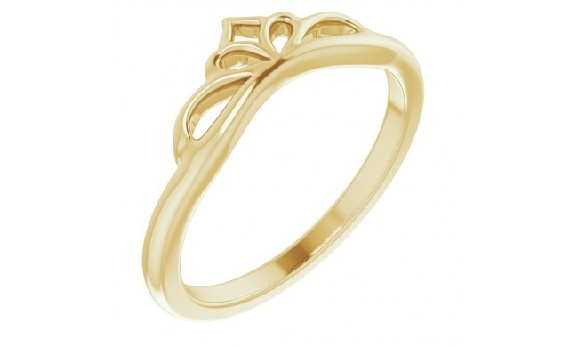 14K Yellow Stackable Crown Ring