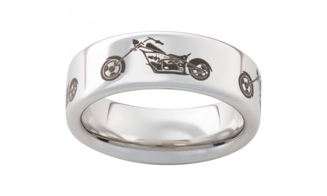 Serinium Pipe Cut Band with Chopper Laser Engraving