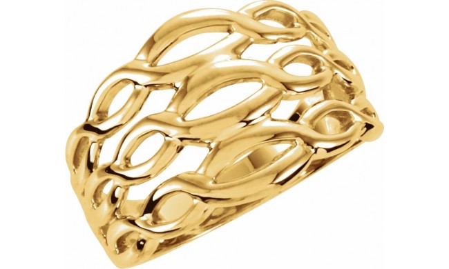 10K Yellow Freeform Ring