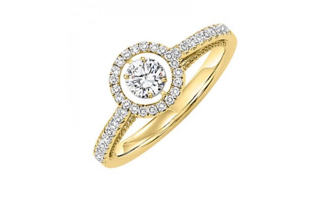 Gems One 14KT Yellow Gold & Diamond Rhythm Of Love Fashion Ring  - 1/2 ctw