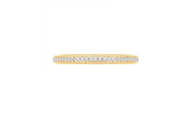 Shah Luxury Round Diamond Half-Eternity Wedding Band In 14K Yellow Gold