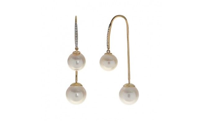 Imperial Pearl 14K Yellow Gold Freshwater Pearl Earrings