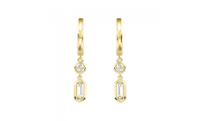 Gems One 14Kt Yellow Gold Diamond (1/6Ctw) Earring