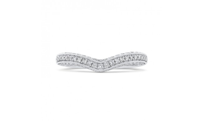 Shah Luxury Round Half-Eternity Diamond Wedding Band In 14K White Gold