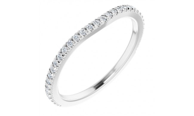 14K White 1/6 CTW Diamond Matching Band