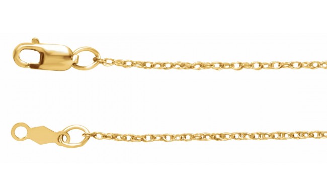 14K Yellow 1 mm Rope 7 Chain