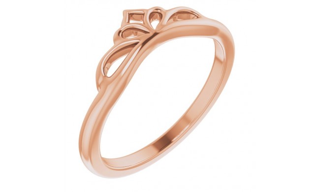 14K Rose Stackable Crown Ring