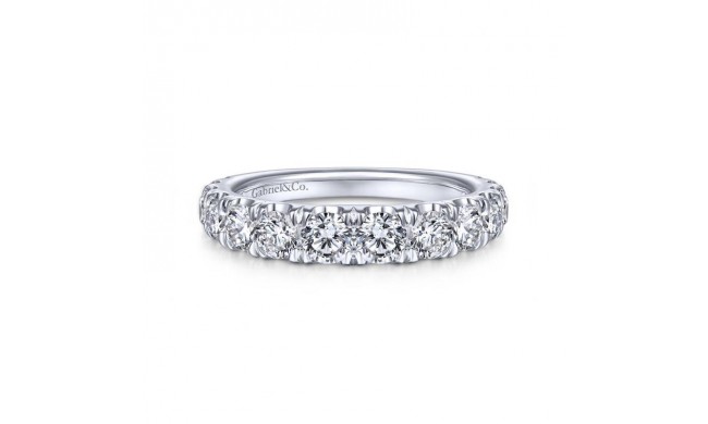 Gabriel & Co. 14k White Gold Contemporary Anniversary Wedding Band