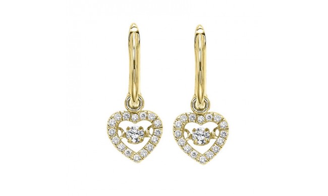 Gems One 10KT Yellow Gold & Diamond Rhythm Of Love Fashion Earrings  - 1/5 ctw