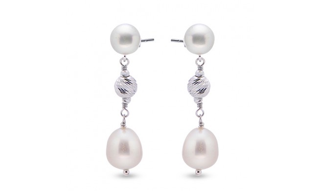 Imperial Pearl Sterling Freshwater Pearl Earrings