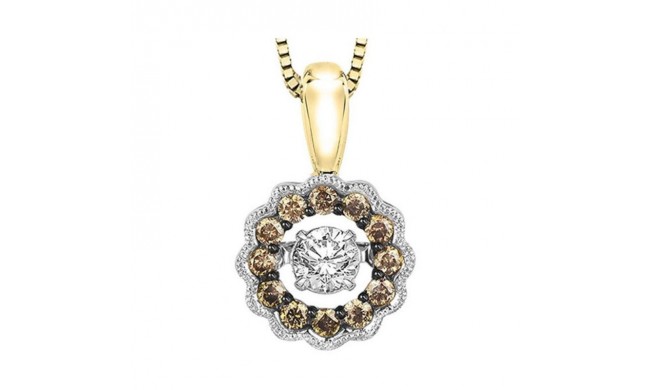 Gems One 14KT Yellow Gold & Diamond Rhythm Of Love Neckwear Pendant   - 3/8 ctw