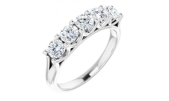 14K White 1 CTW Diamond Anniversary Band