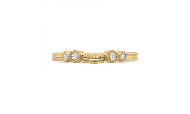 Shah Luxury 14K Yellow Gold Round Diamond Wedding Band