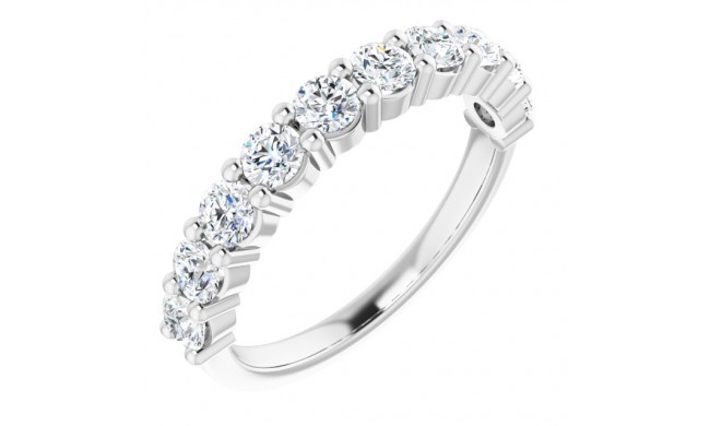 14K White 1 CTW Diamond Anniversary Band