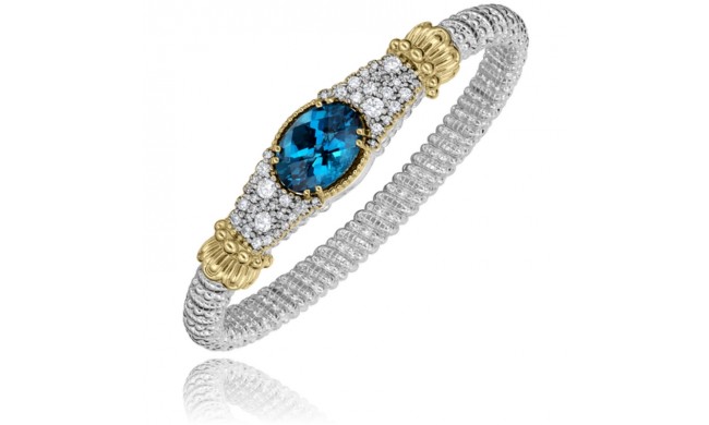 Vahan 14k Gold & Sterling Silver London Blue Topaz Bracelet