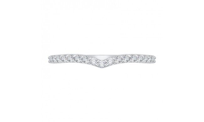 Shah Luxury 14K White Gold Round Diamond Wedding Band
