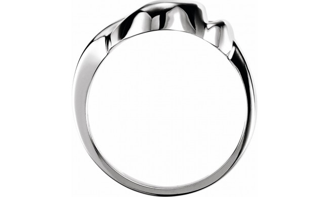 14K White Freeform Ring