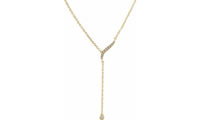 14K Yellow 1/10 CTW Diamond Y 16-18 Necklace