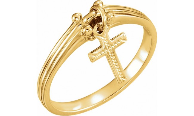 14K Yellow Cross Ring