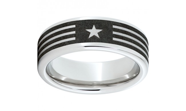 Serinium Pipe Cut Band with American Laser Engraving
