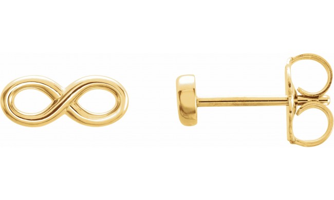 14K Yellow Infinity-Inspired Earrings