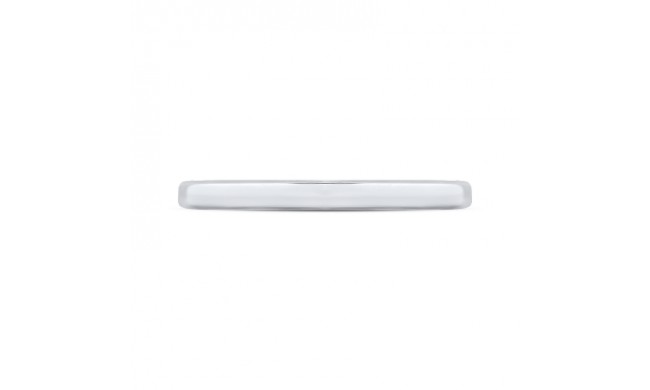 Shah Luxury 14K White Gold Plain Wedding Band