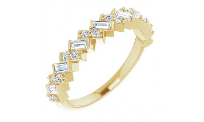 14K Yellow 3/8 CTW Diamond Anniversary Band