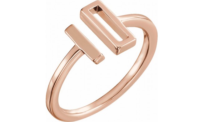 14K Rose Bar Ring