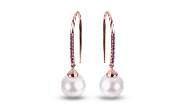 Imperial Pearl 14k Rose Gold Freshwater Pearl Earring