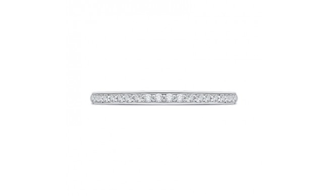 Shah Luxury Round Diamond Half-Eternity Wedding Band In 14K White Gold