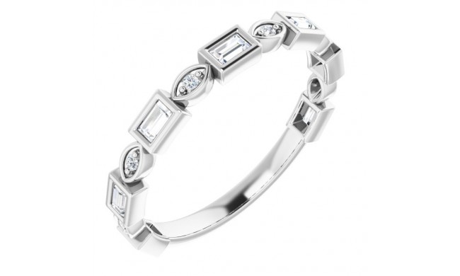 14K White 1/4 CTW Diamond Anniversary Band