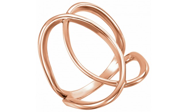 14K Rose Freeform Ring