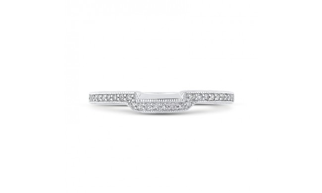 Shah Luxury 14K White Gold Round Diamond Half-Eternity Wedding Band