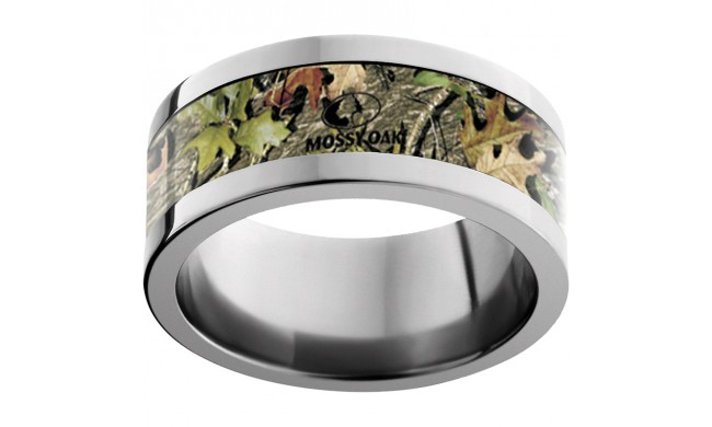 Titanium Flat Band with Mossy Oak Obsession Inlay