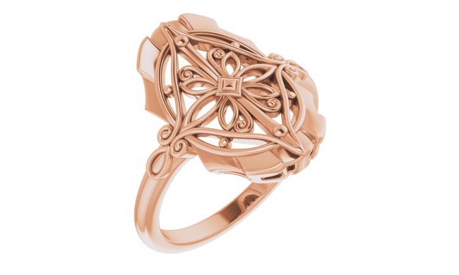 14K Rose Vintage-Inspired Ring