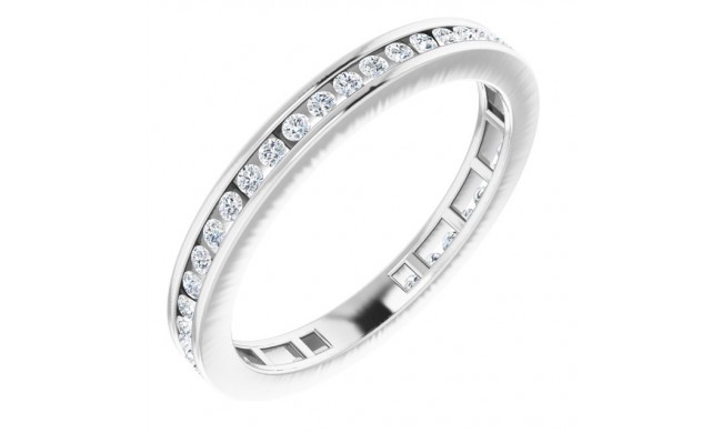 14K White 3/8 CTW Diamond Stackable Ring