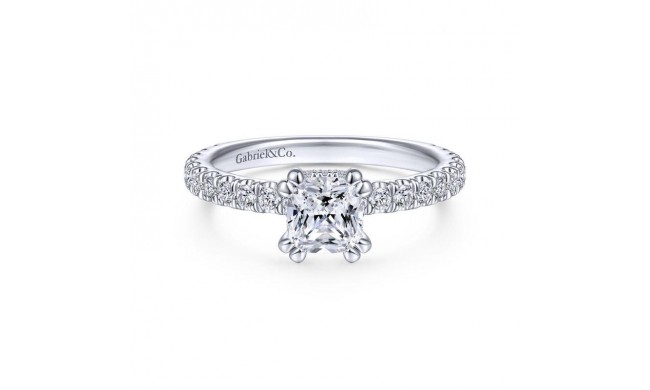 Gabriel & Co. 14k White Gold Contemporary Straight Engagement Ring