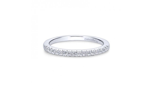 Gabriel & Co. 14k White Gold Contemporary Anniversary Wedding Band