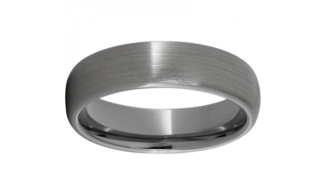 Rugged Tungsten  6mm Domed Band with Satin Finish