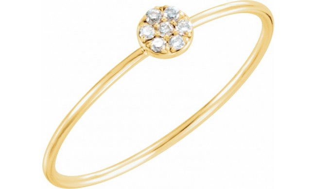 14K Yellow .04 CTW Diamond Petite Circle Ring