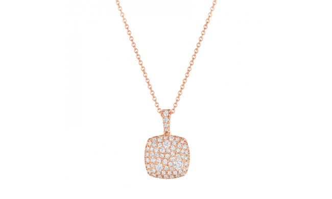 Henri Daussi 18k Rose Gold Diamond Pendant