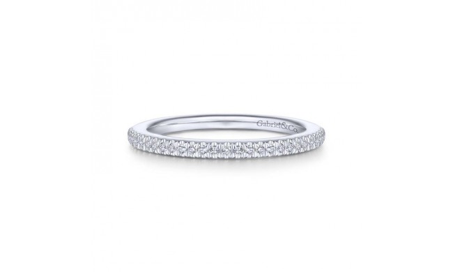 Gabriel & Co. 14k White Gold Contemporary Anniversary Wedding Band