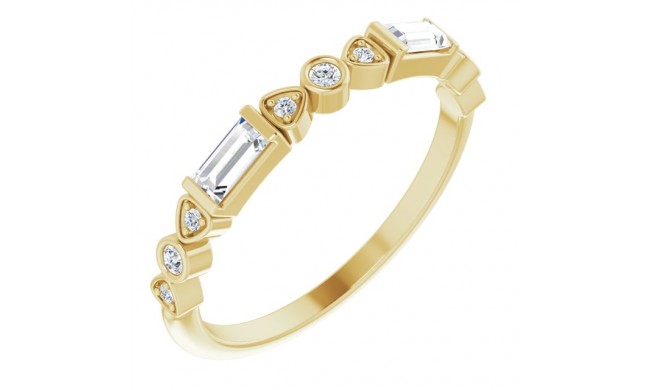 14K Yellow 1/4 CTW Diamond Anniversary Band