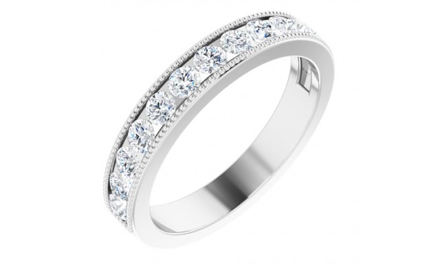 14K White 7/8 CTW Diamond Anniversary Band